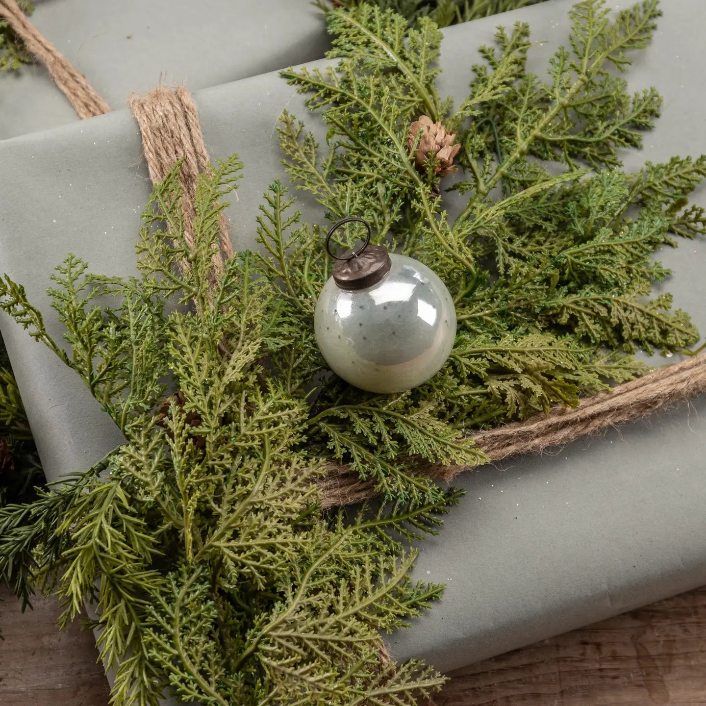 White Sparkling Glass Ornament