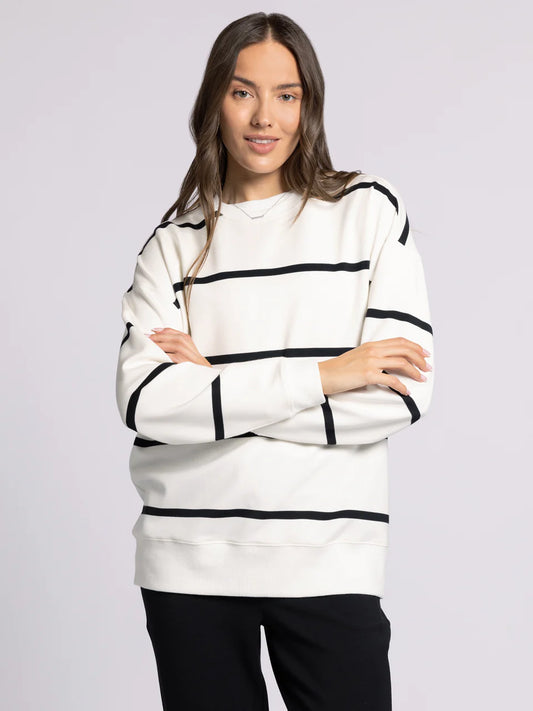 Martina Oversized Crew – Buttery Soft Scuba Pullover Ivory