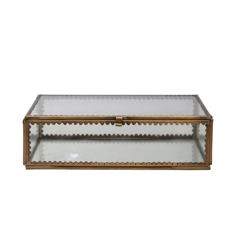 Brass and Glass Display Box • Large
