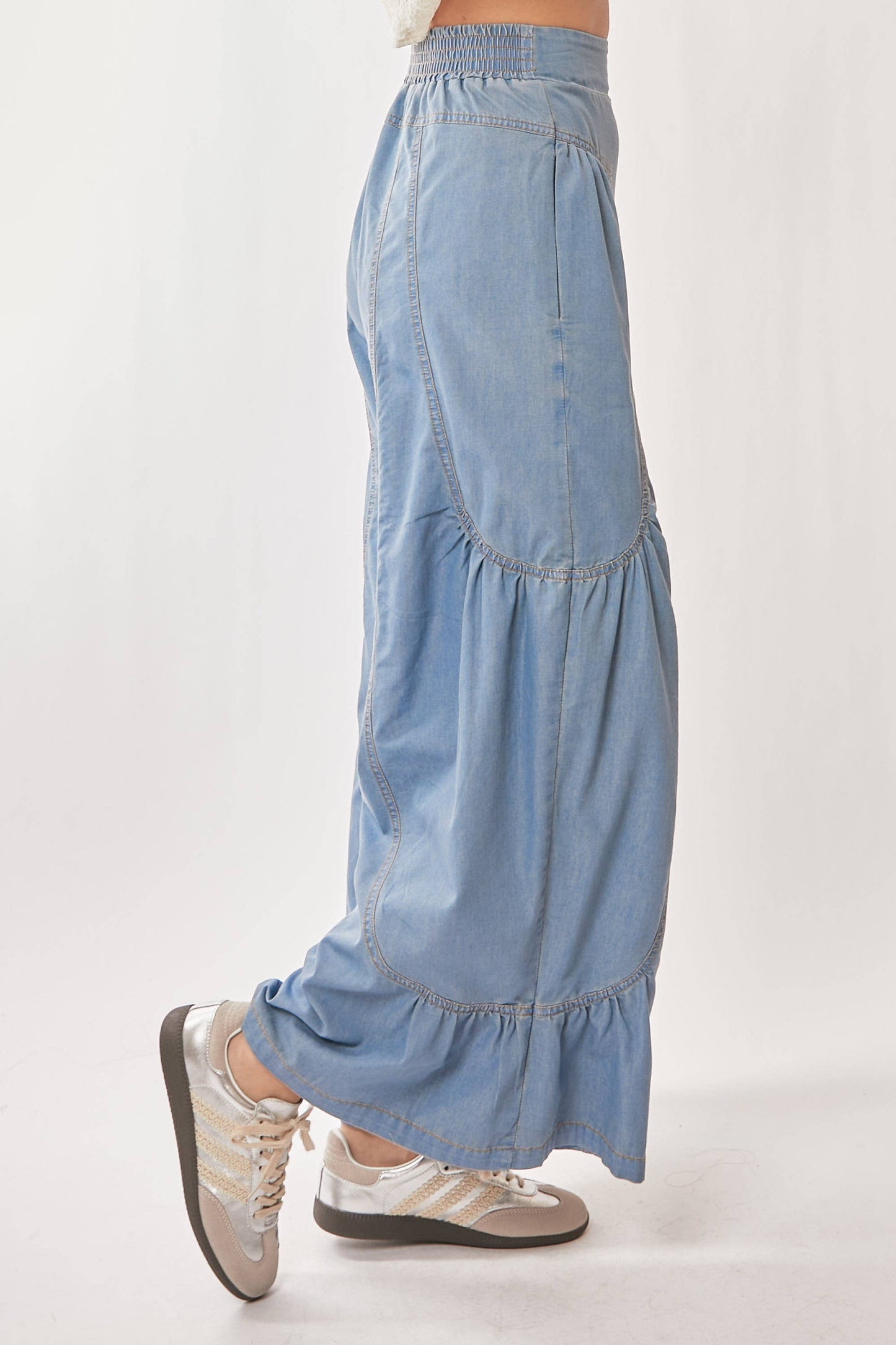Denim Palazzo Pants