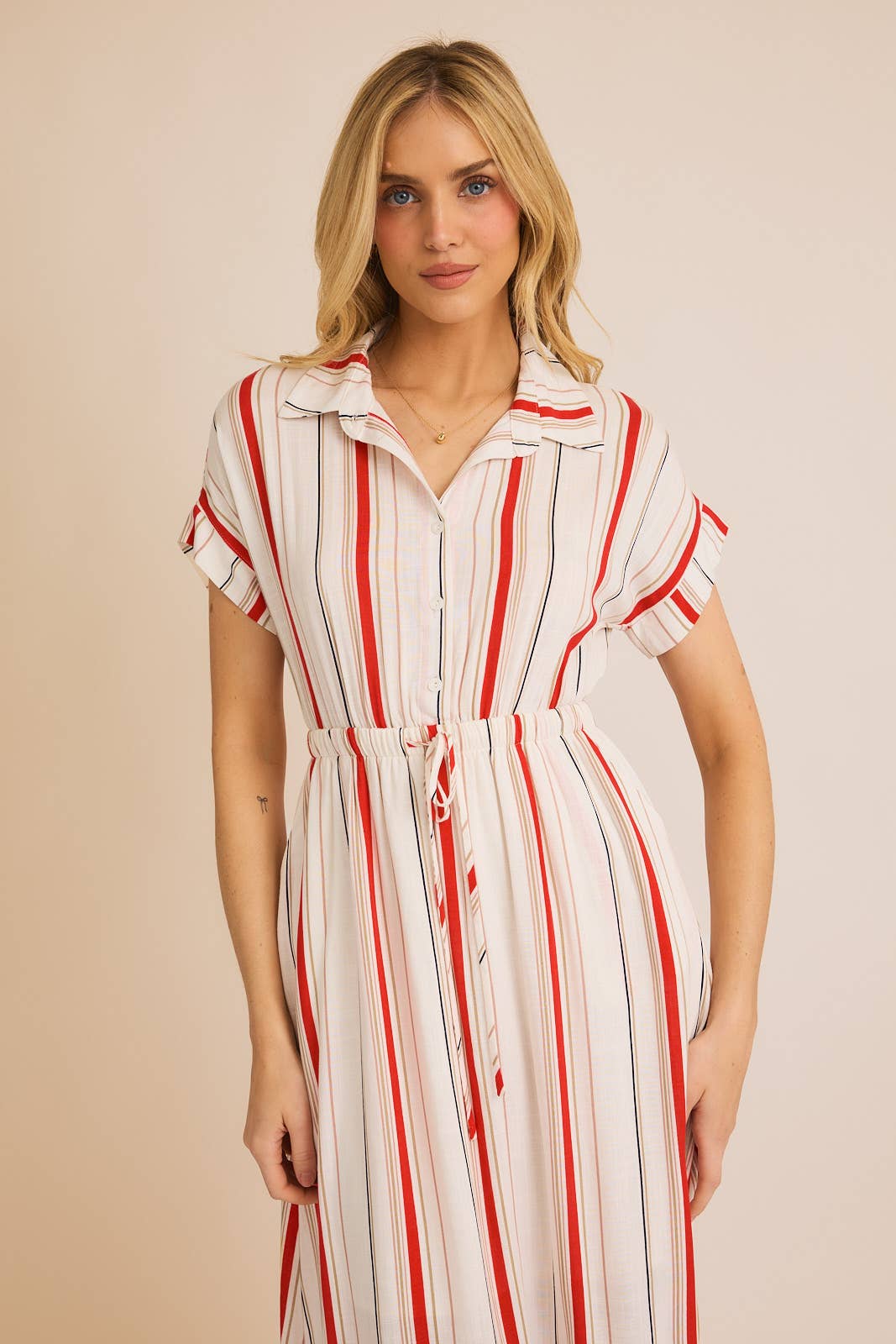 Oaklyn Tie Midi Dress