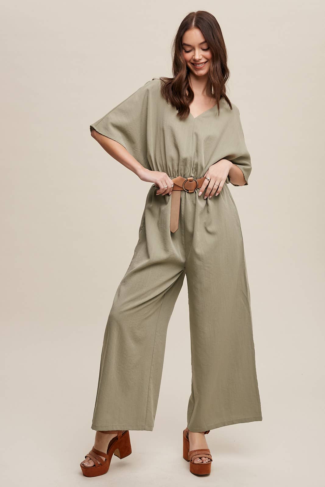 Relaxed Fit Wide-Leg Jumpsuit
