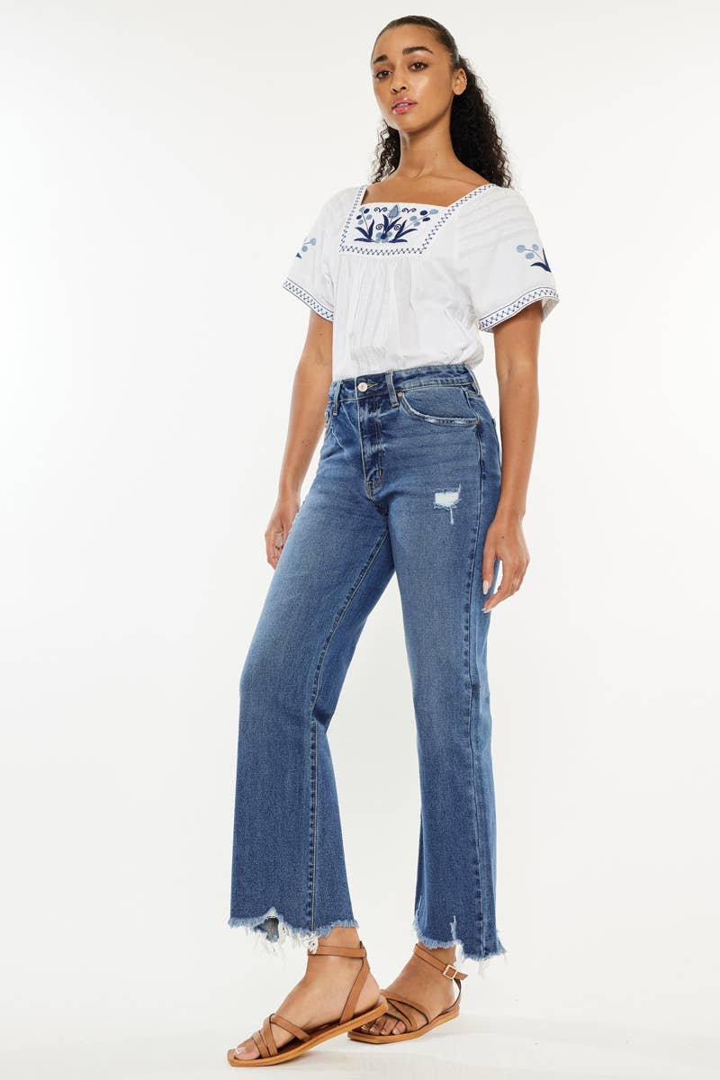 Jemma High Rise Slim Wide Leg Denim