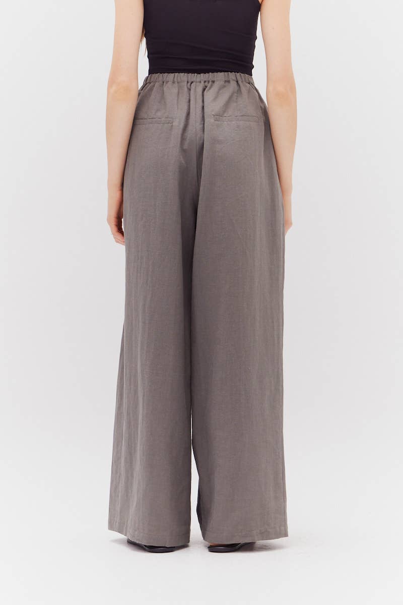 Rowan Wide Leg Cotton Pants - NYC