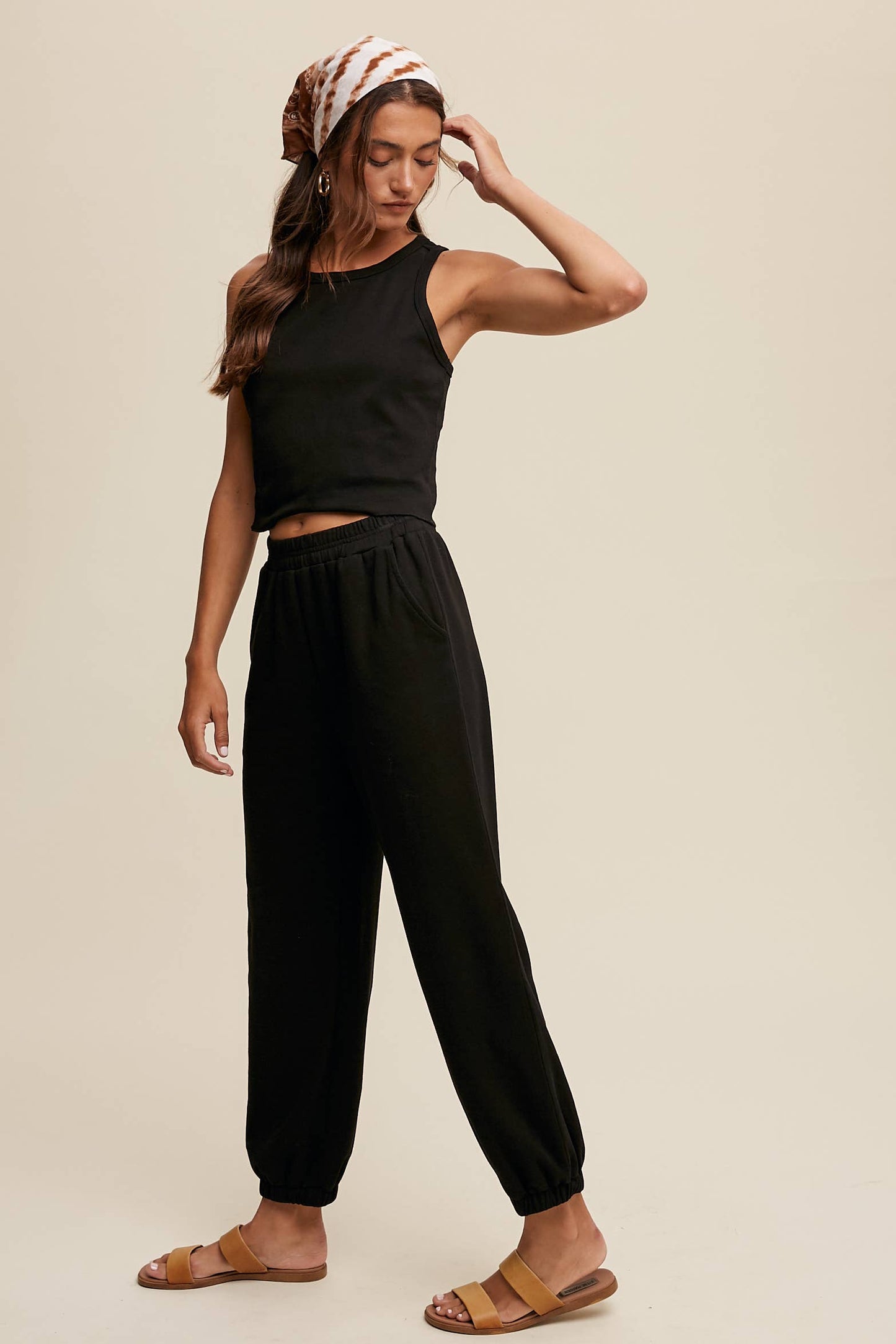 Ribbed Knit Tank & Jogger Set