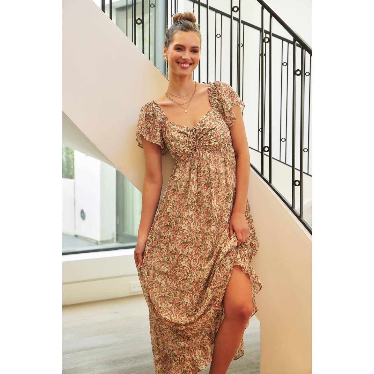 Flutter Maxi Sleeve Dress