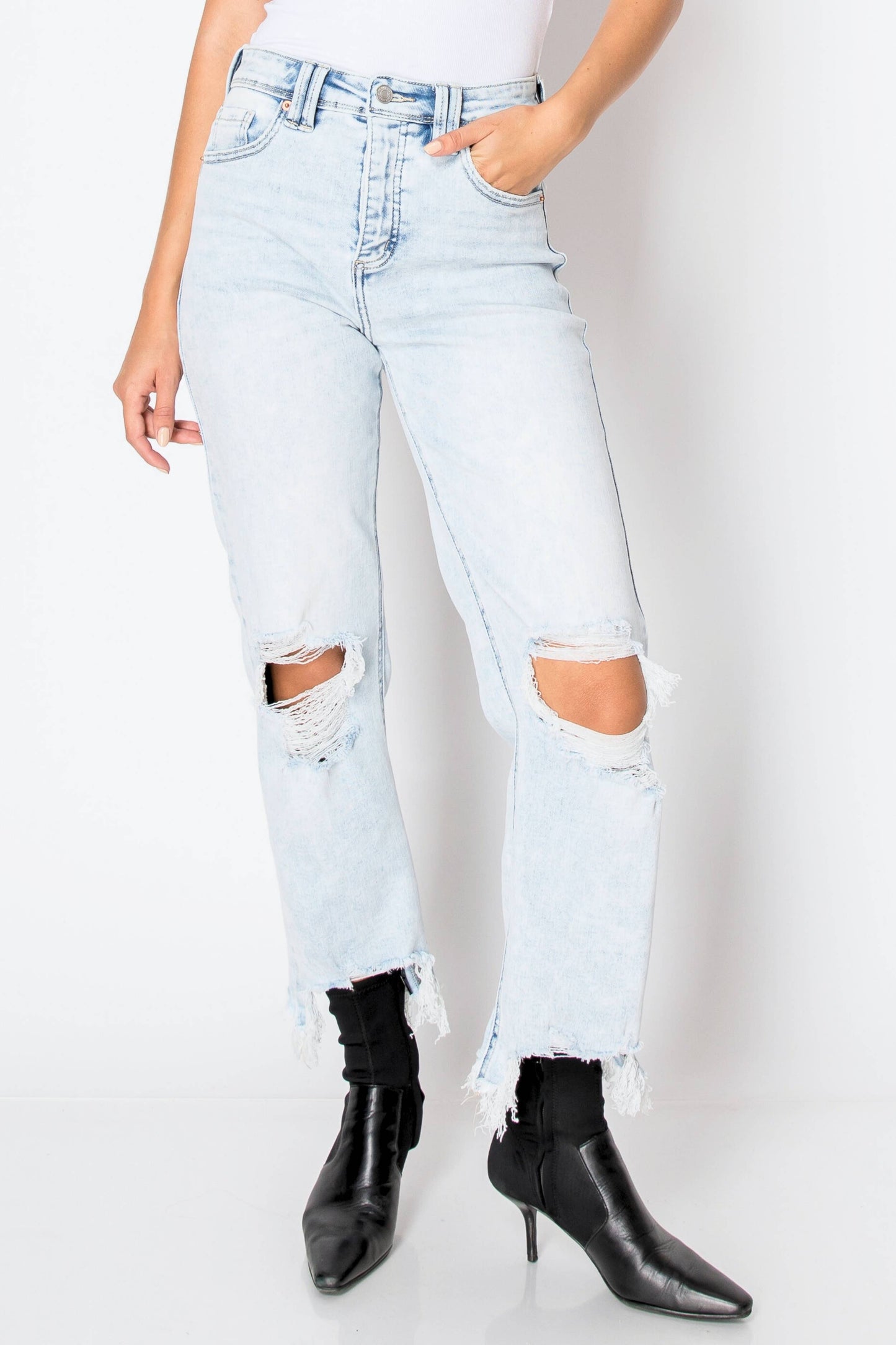 TUMMY CONTROL HIGH RISE MODERN WIDE JEANS