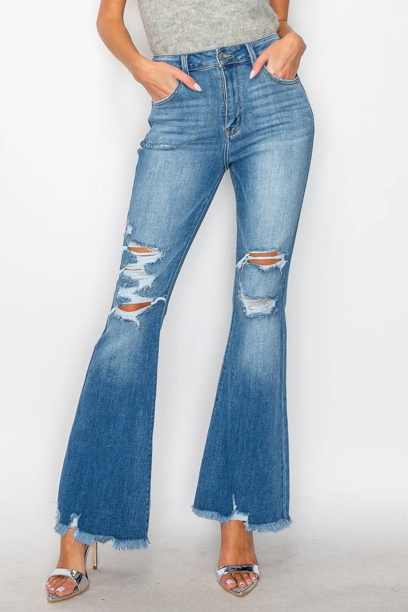 HIGH RISE FLARE JEANS