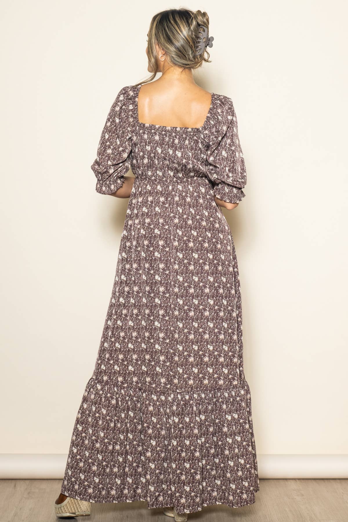 Lovely Floral Babydoll Maxi Dress