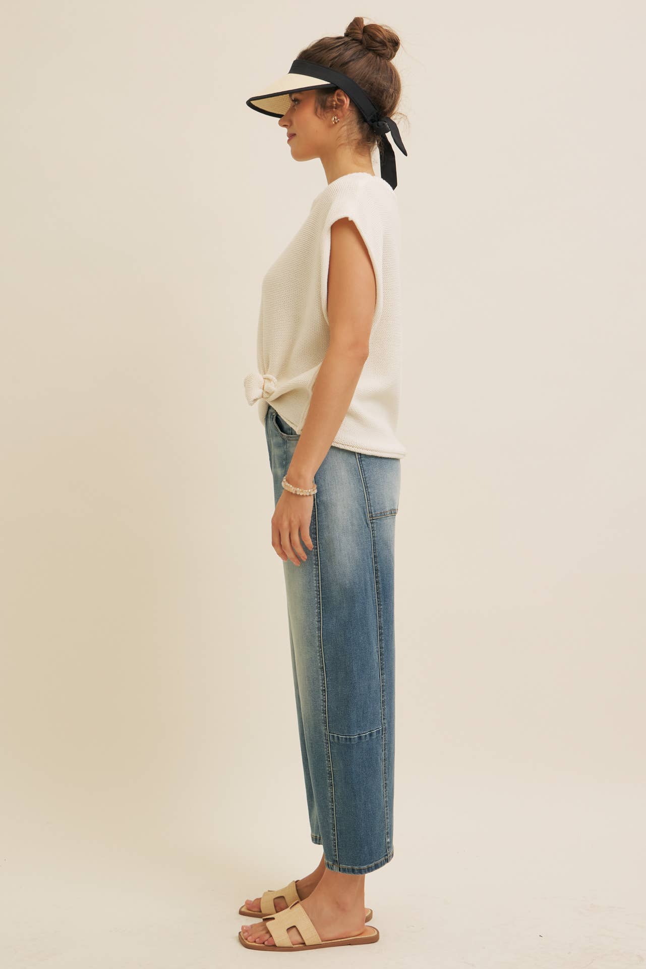 Exposed Seam Sweater Vest • Ivory