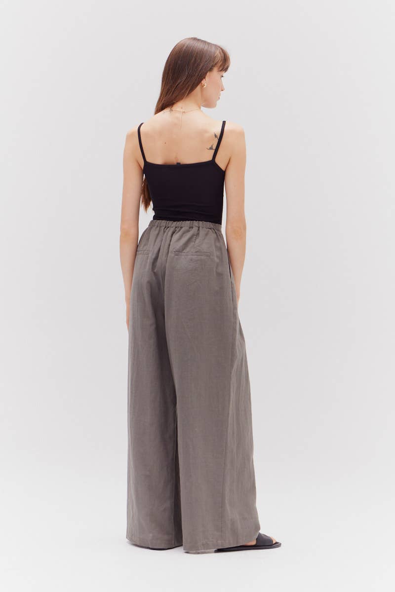Rowan Wide Leg Cotton Pants - NYC
