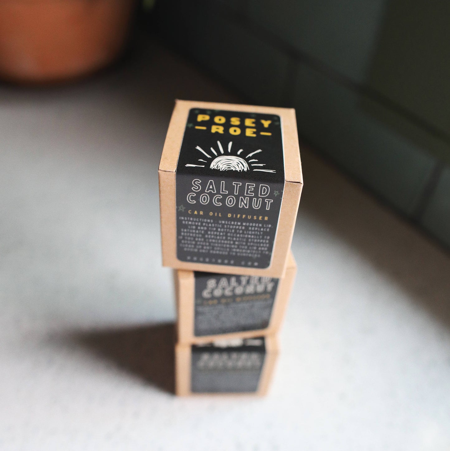 Salted Coconut Scented Oil Car Diffuser