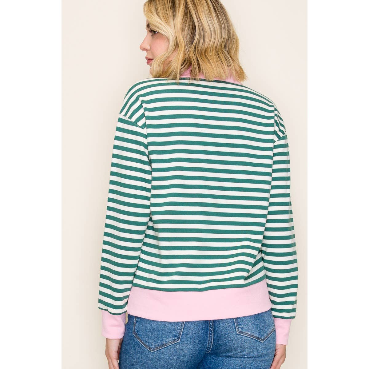 Polo Collar Sweatshirt