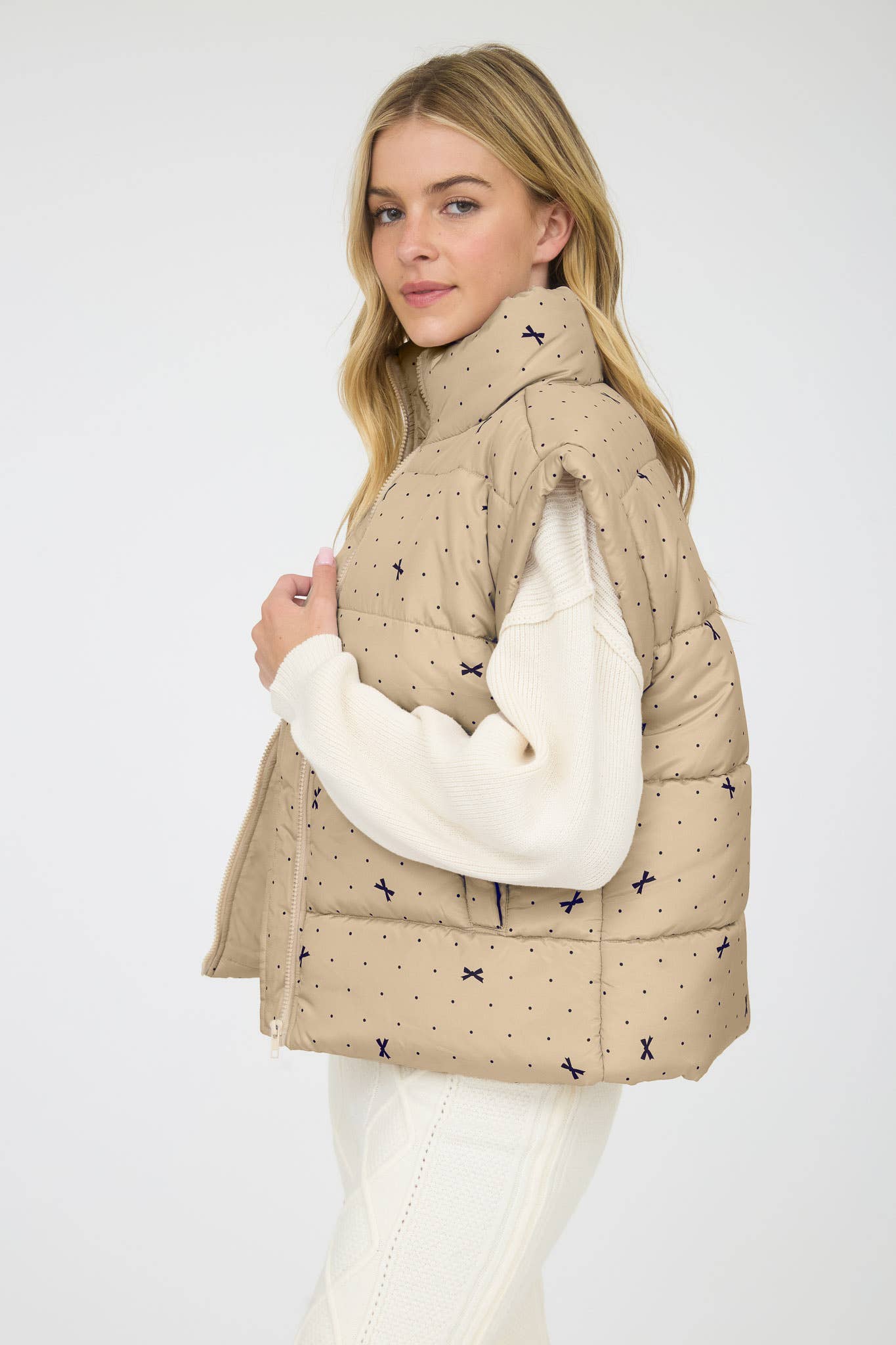 Esther Puffer Bow Vest