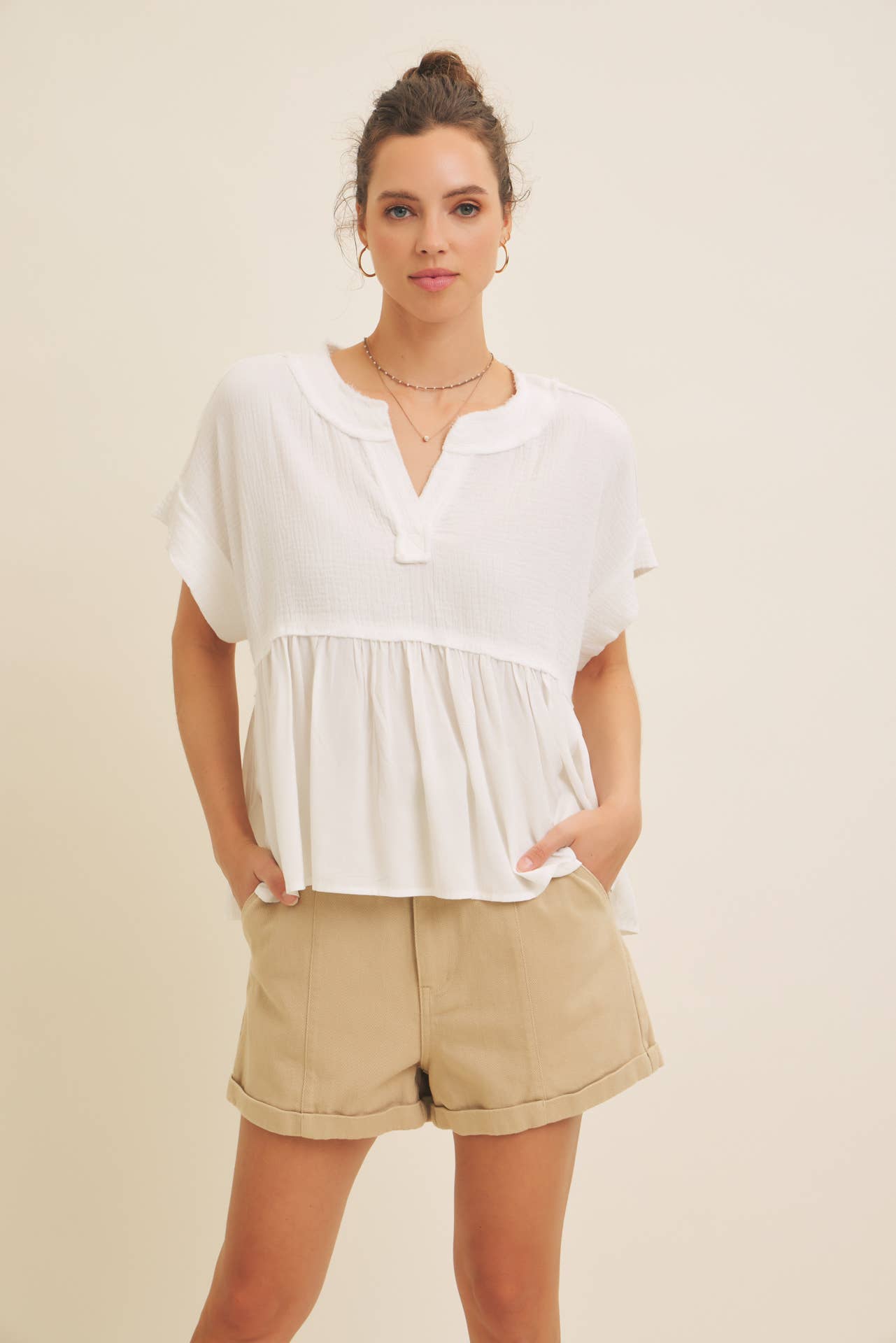 Ruffle Hem Blouse