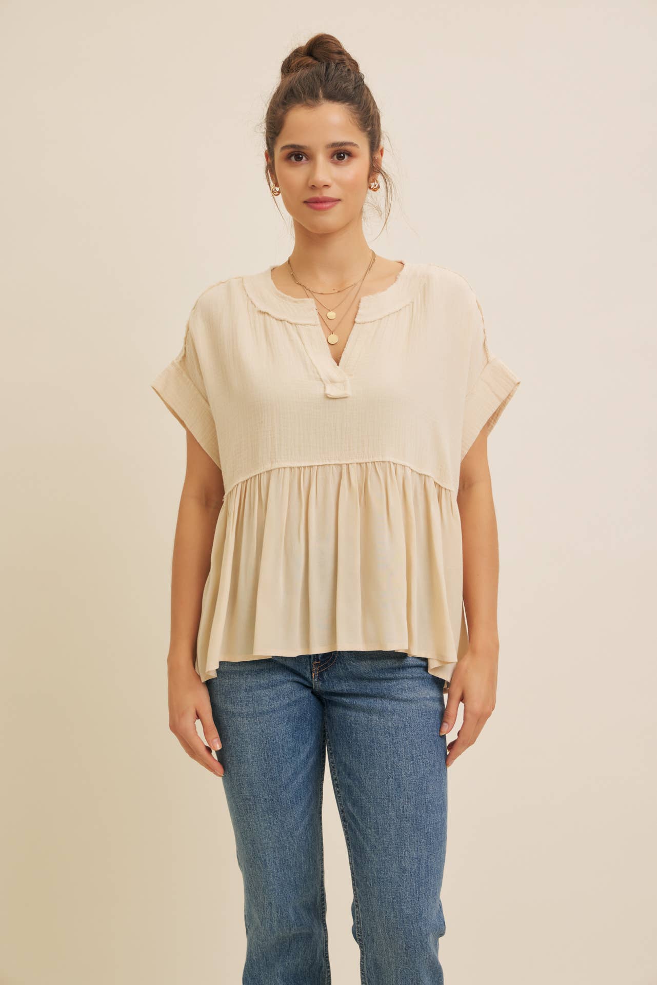 Ruffle Hem Blouse