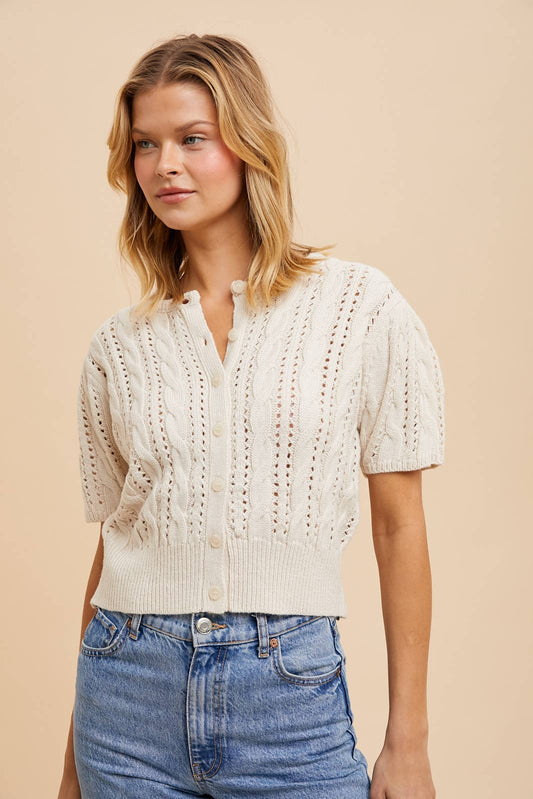 Puff Sleeve Cardigan