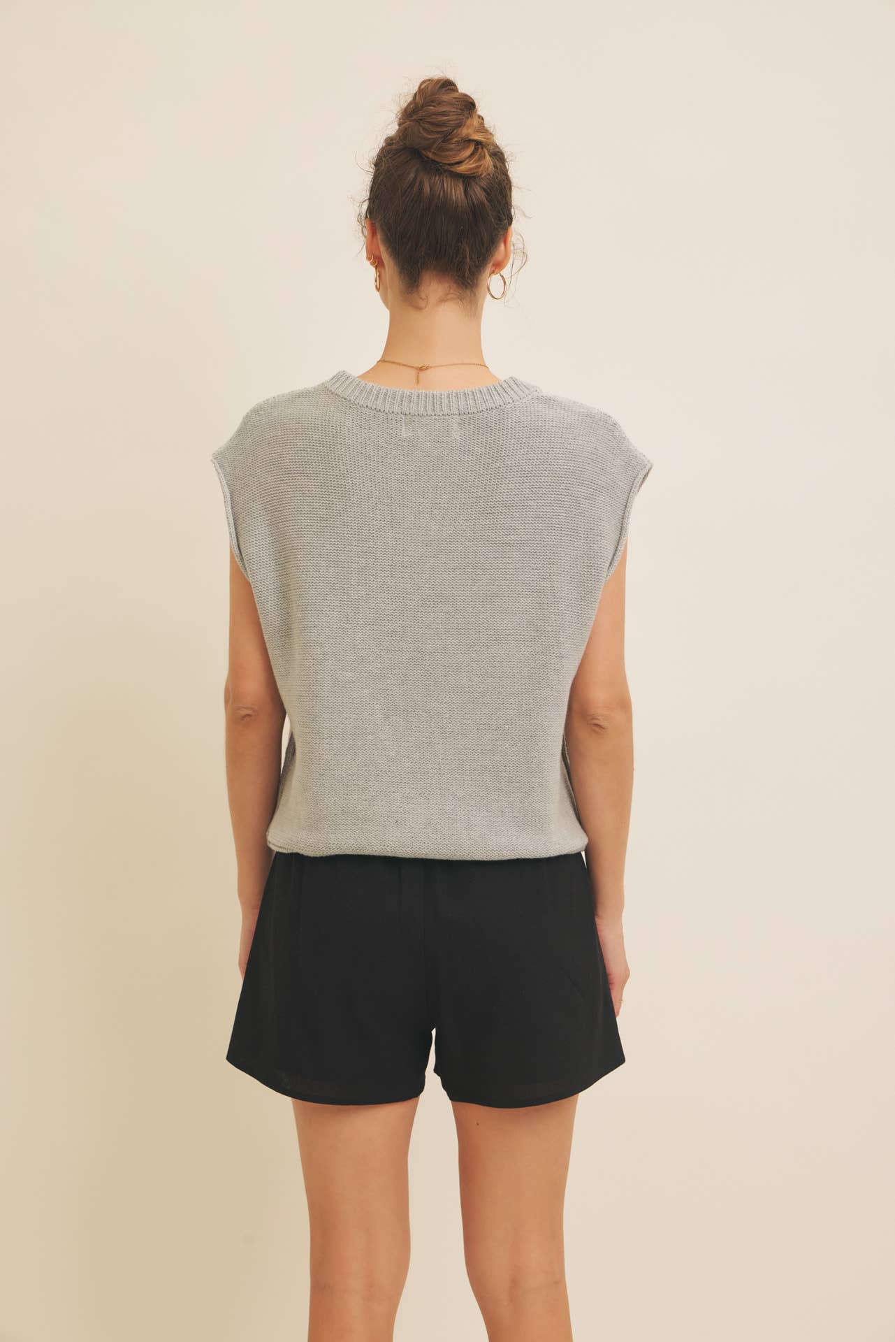 Exposed Seam Sweater Vest • Ivory