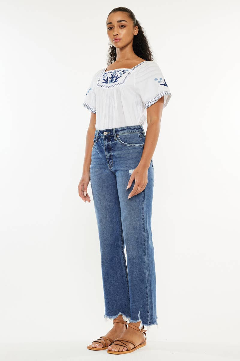 Jemma High Rise Slim Wide Leg Denim
