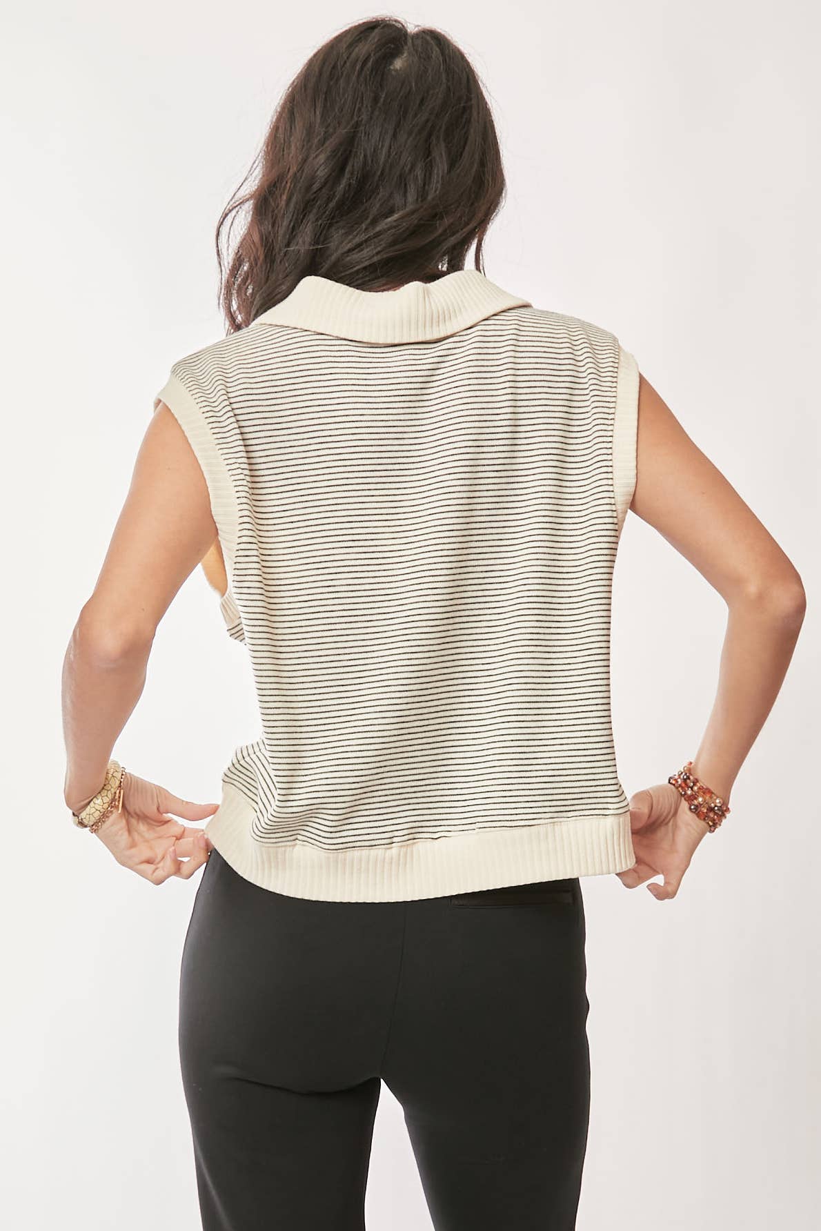 PLUS FRENCH TERRY BOXY FIT VEST SLEEVELESS TOP
