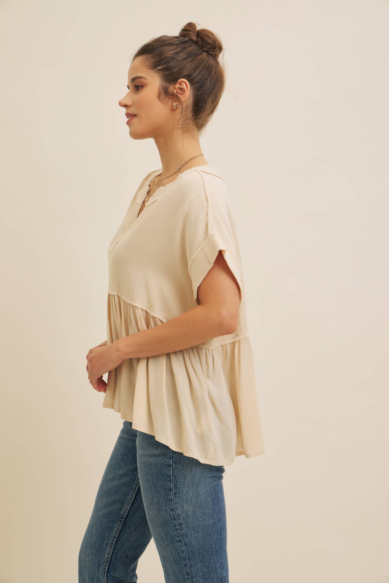 Ruffle Hem Blouse