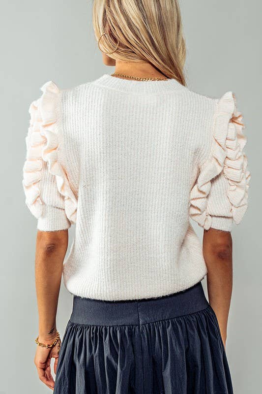 Ruffled and Ribbed Top