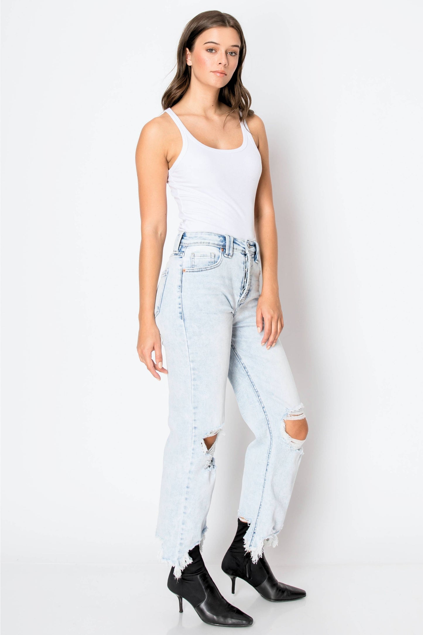 TUMMY CONTROL HIGH RISE MODERN WIDE JEANS