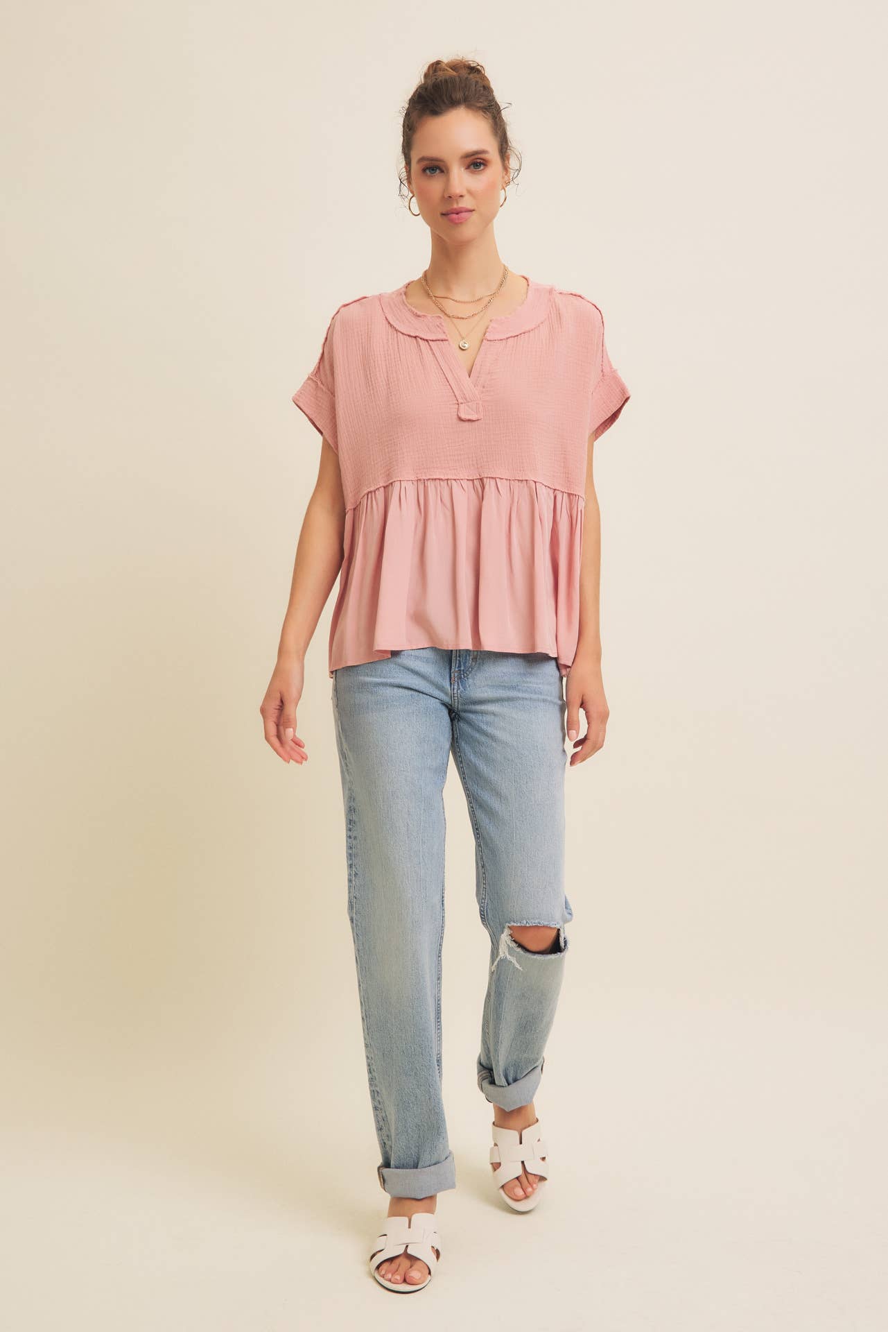 Ruffle Hem Blouse