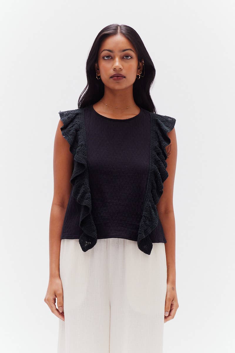 Charlotte Crochet Trim Top - NYC