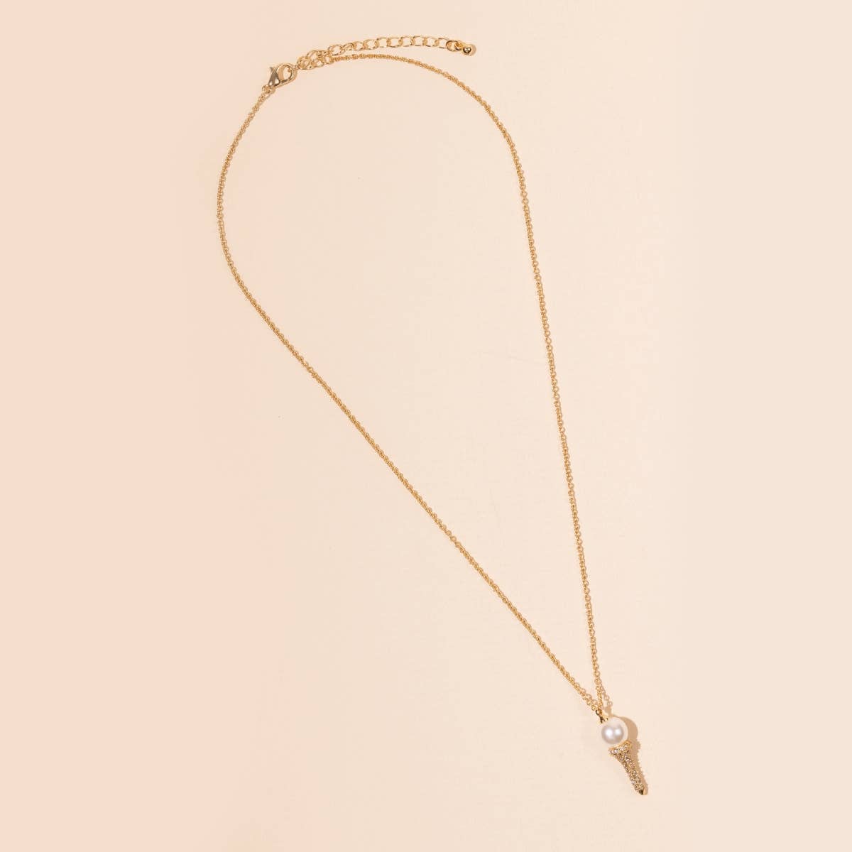 Gold Ball & Pin 18K Gold Plated Stainless Steel Necklace