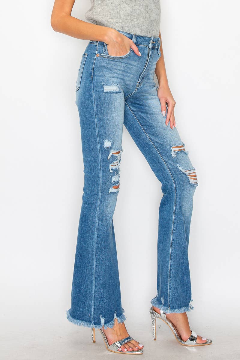 HIGH RISE FLARE JEANS