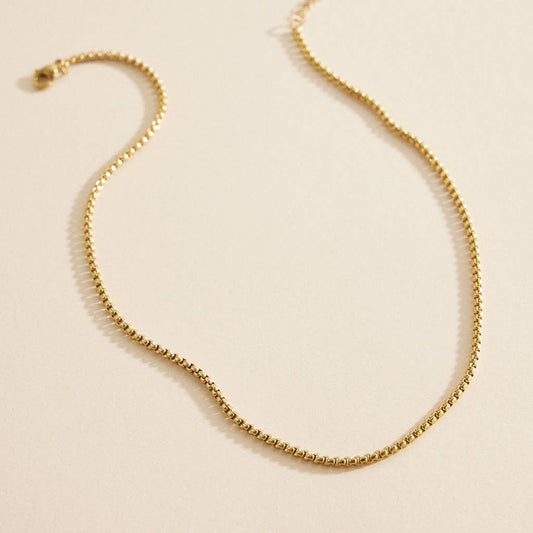 Venetian Link 18K Gold Dip Stainless Steel Necklace