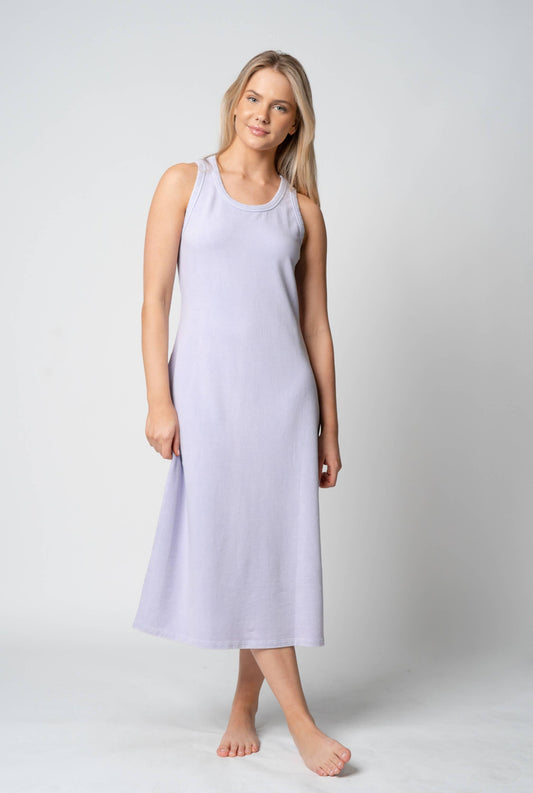 Casual Luxe Midi Dress in Lilac