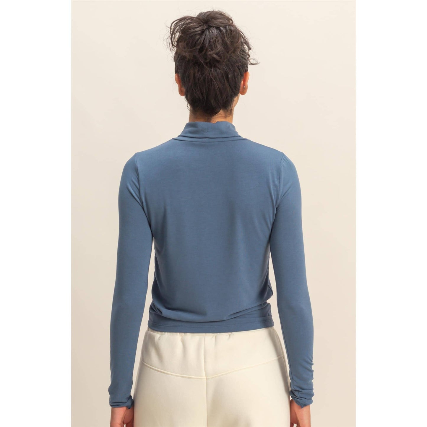 Turtleneck Long Sleeve Fitted Top
