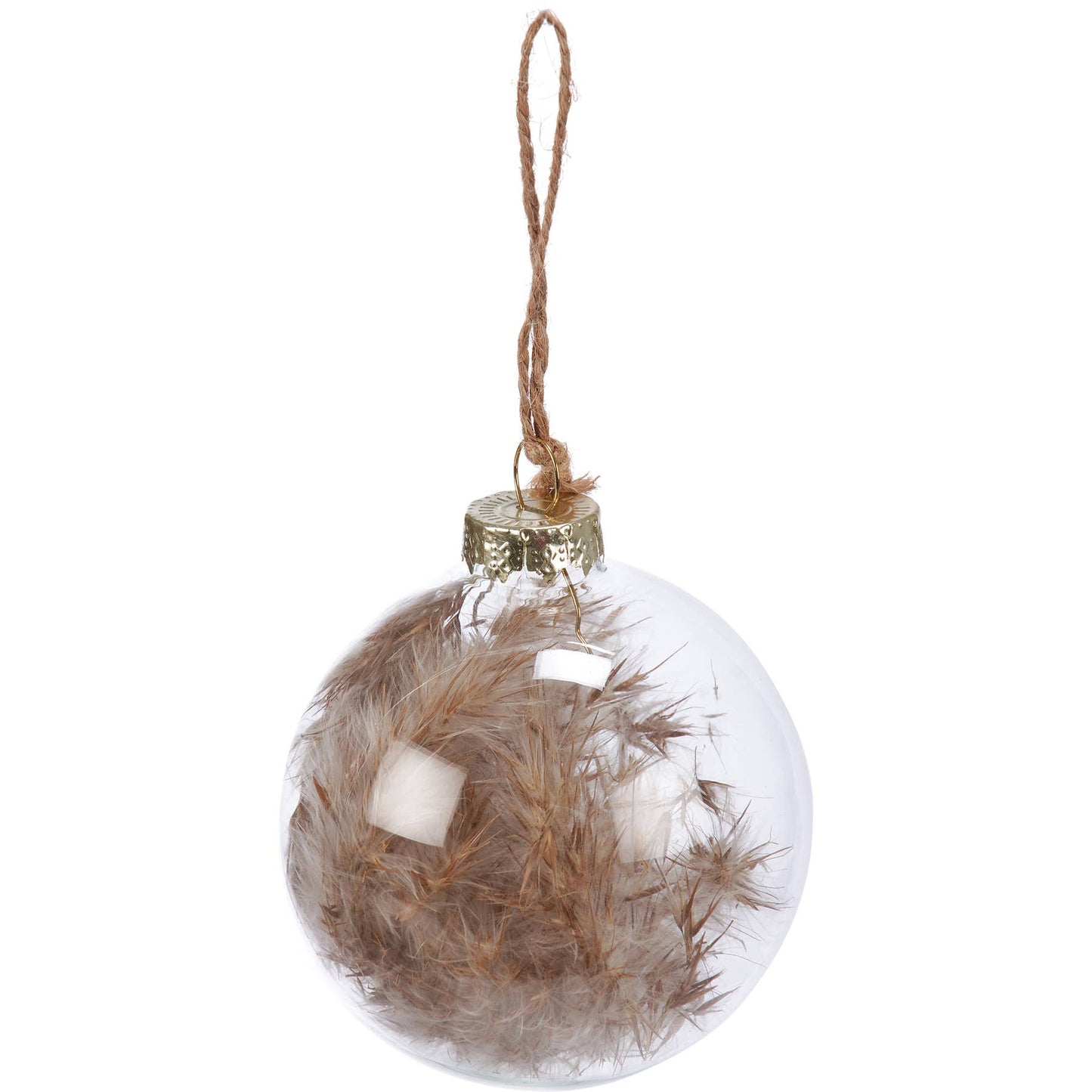 Glass Pampas Grass Ornament