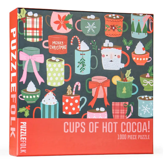 Cups of Cocoa 1000 Piece Holiday Winter Puzzle