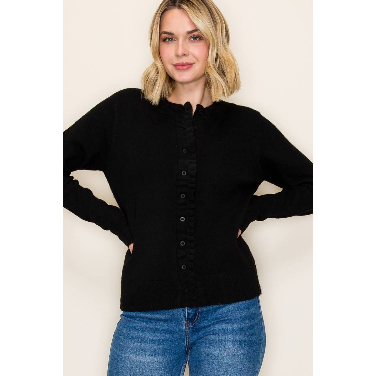 Ruffle Cardigan