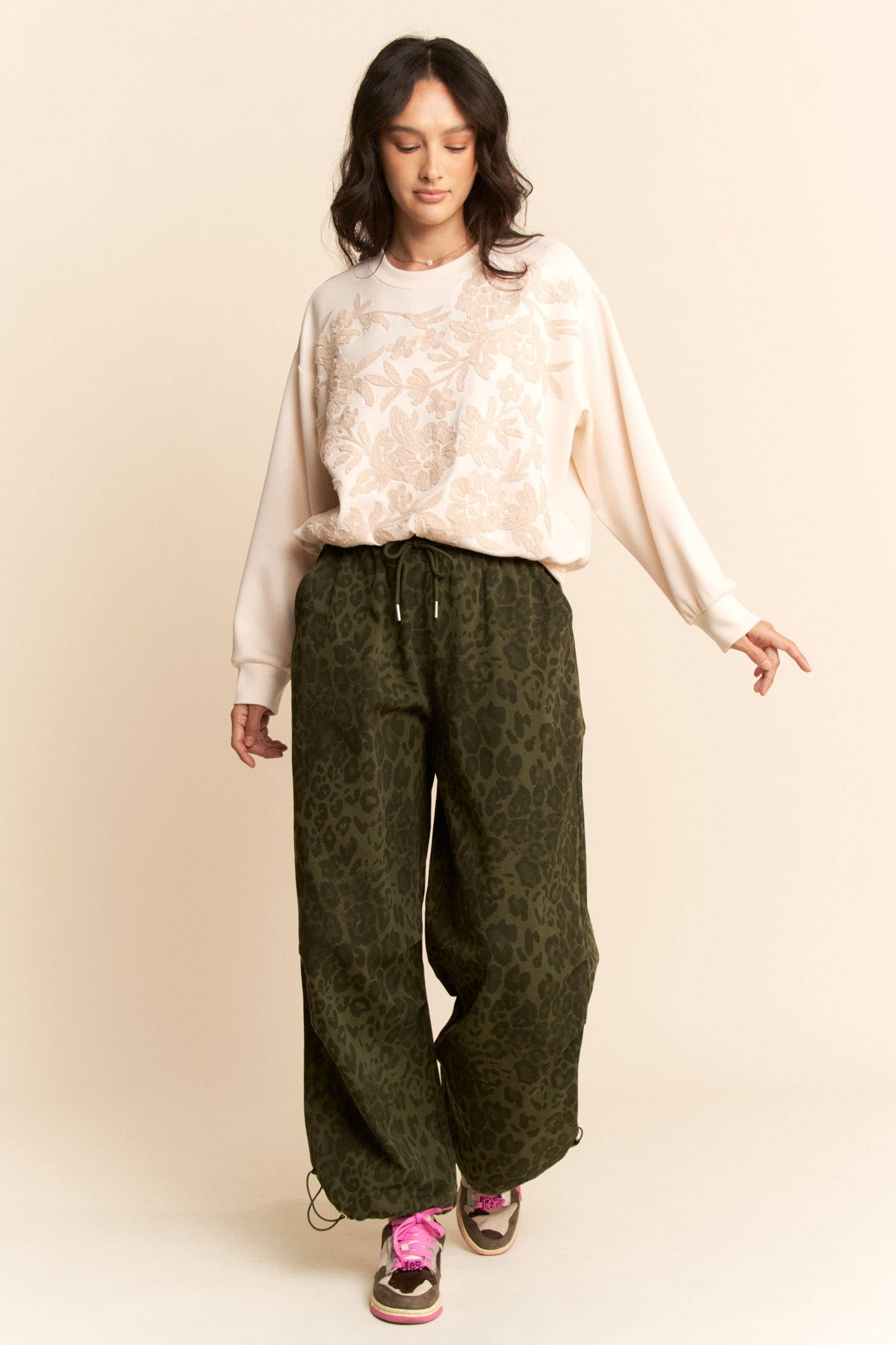 Floral Embroidered Sweatshirt