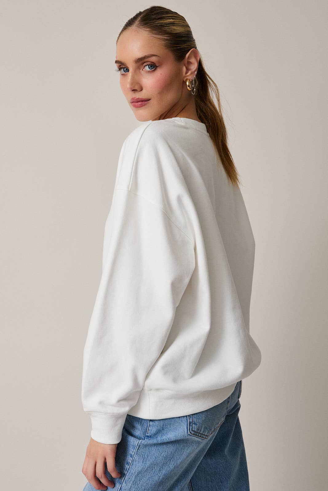 Milk and Cookies Embroidered Sweatshirt