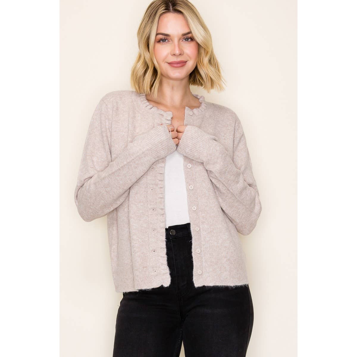 Ruffle Cardigan