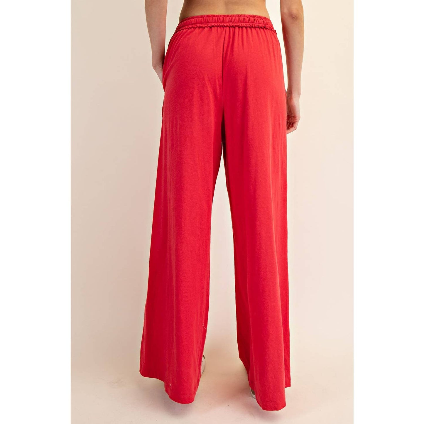 COTTON SLUB LOUNGING WIDE PANT