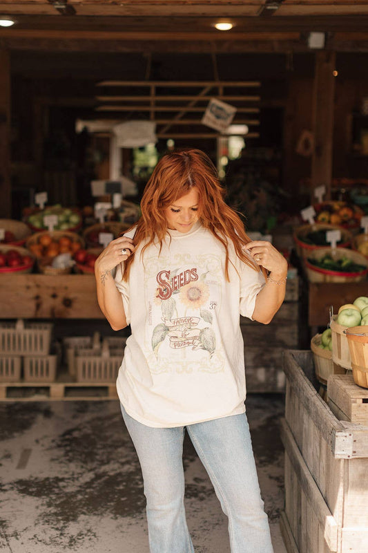 Seed Packet Sunflower Graphic Tee