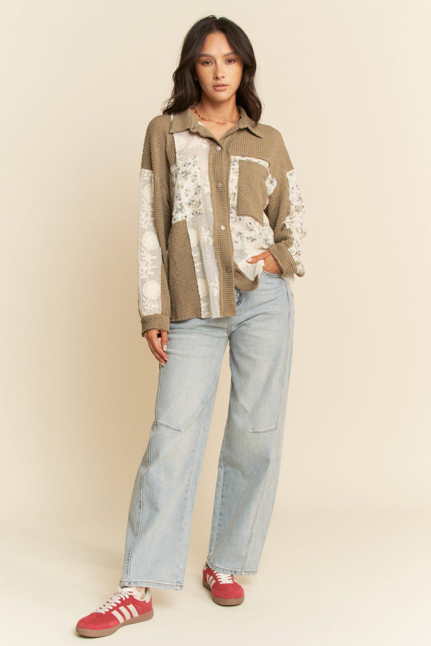 Thermal Lace Boho Shacket