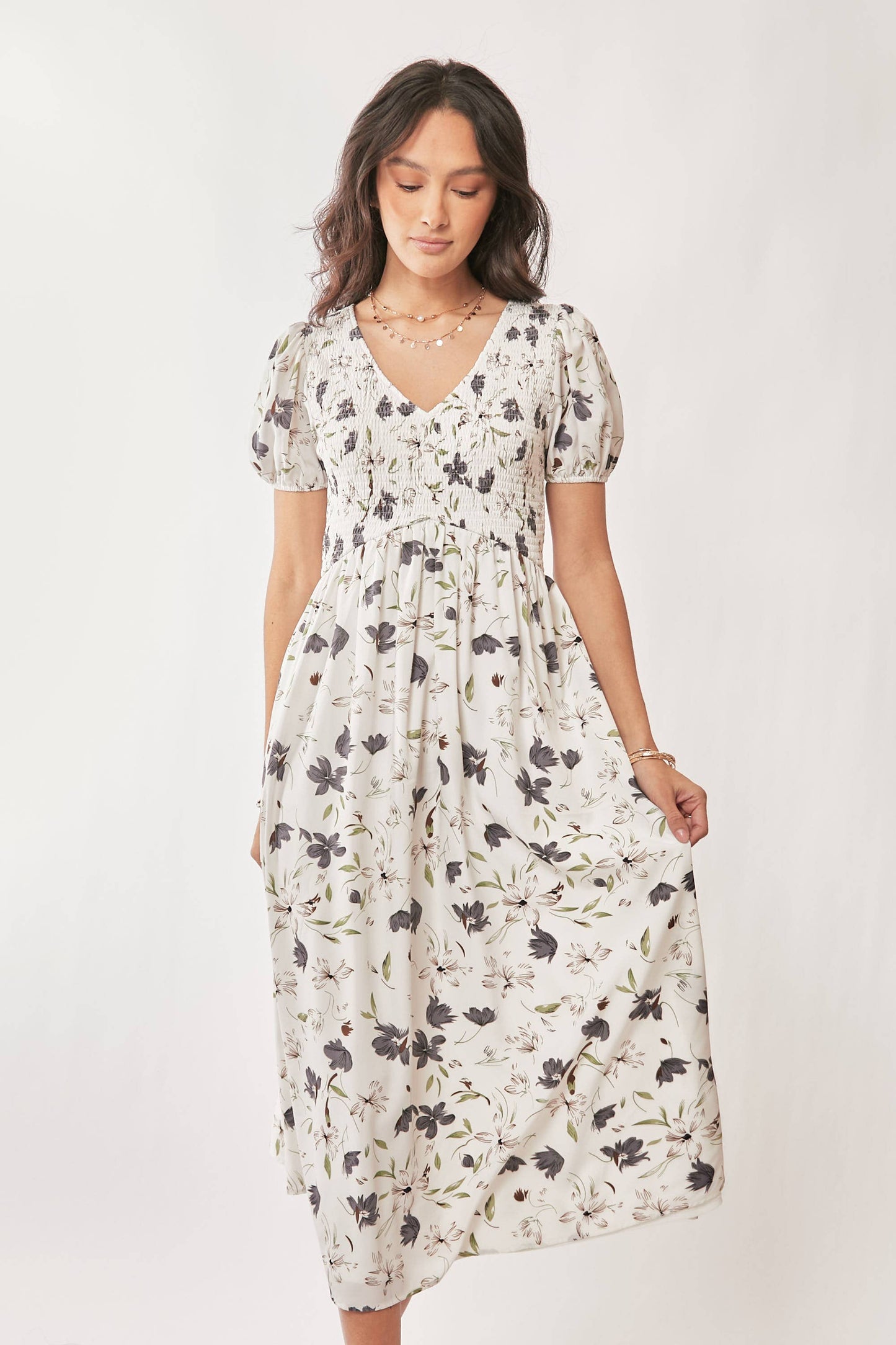 Sasha Floral Midi Dress