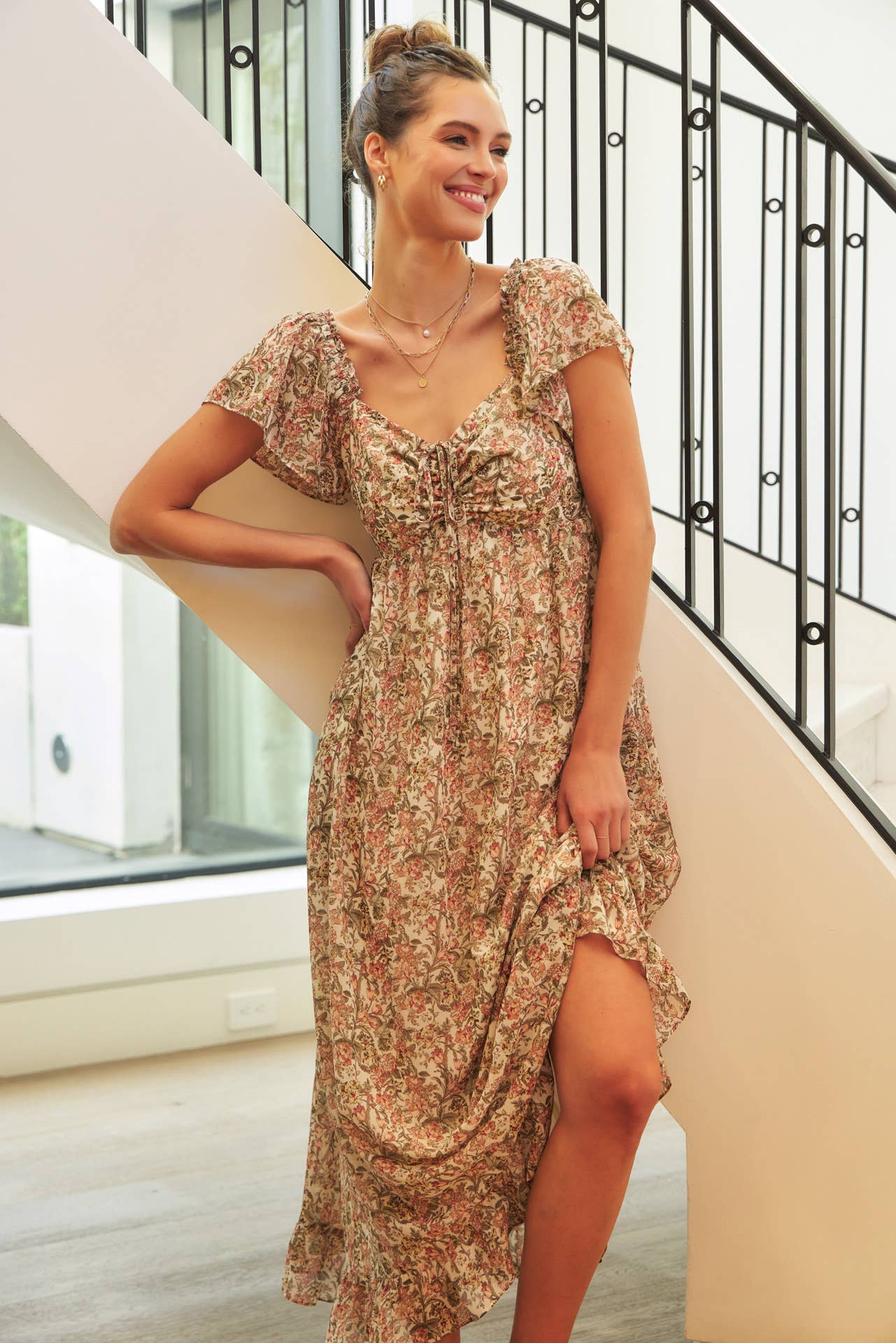 Flutter Maxi Sleeve Dress