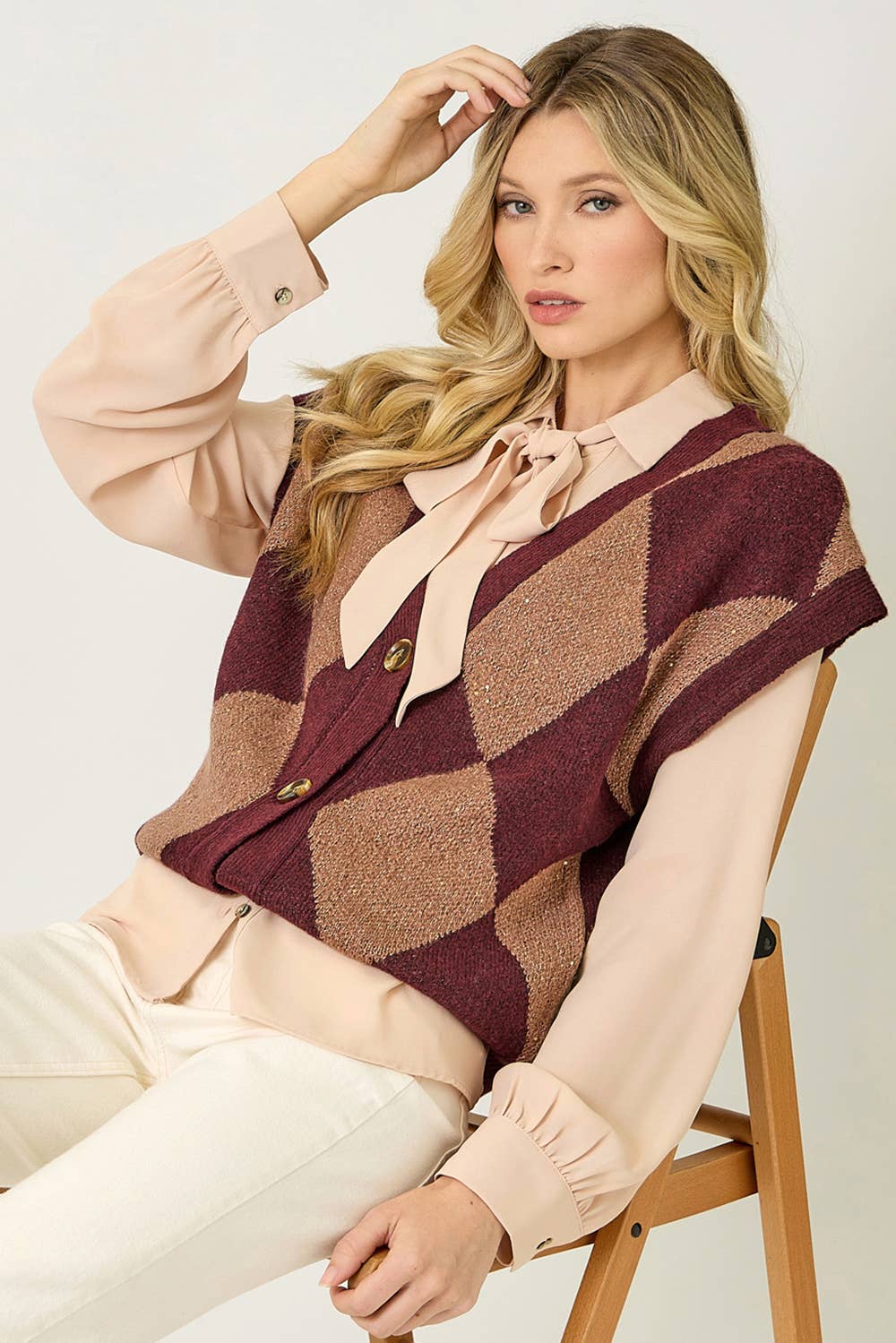 61140 Argyle Sweater Vest