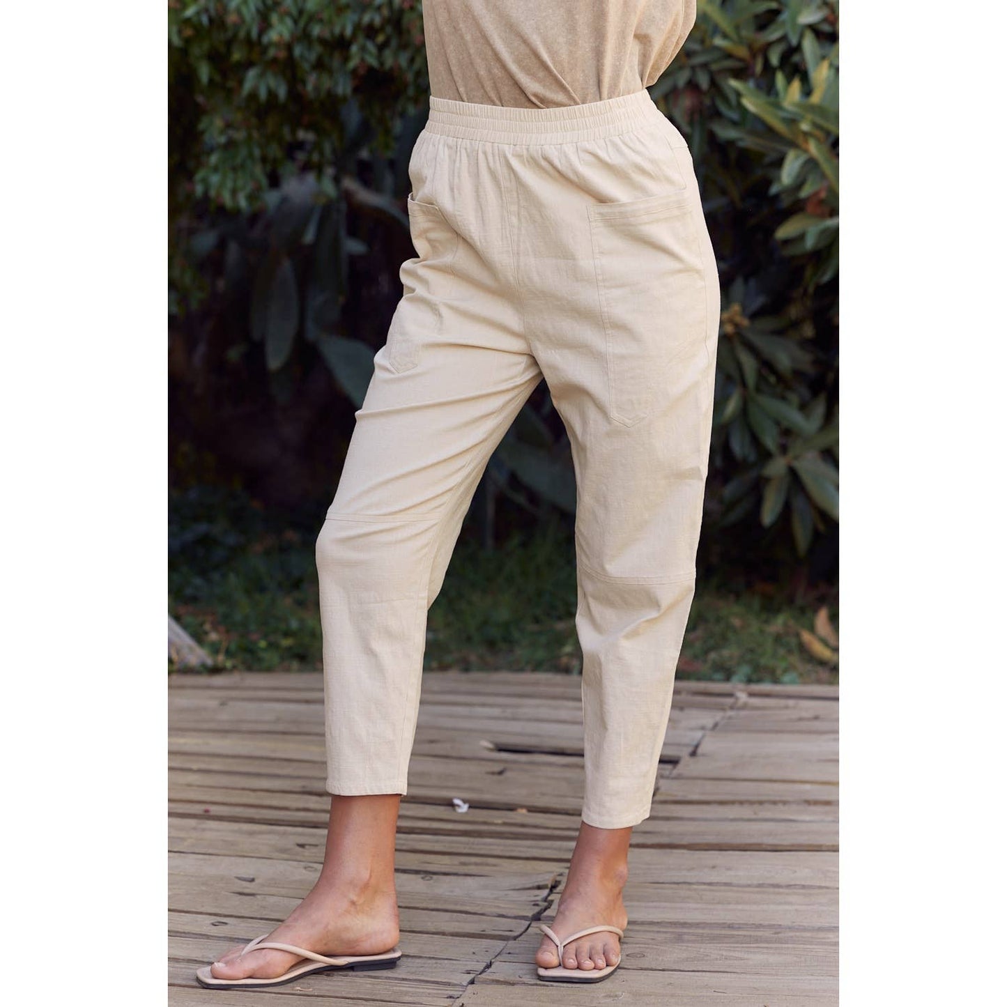 Linen Cropped Pants