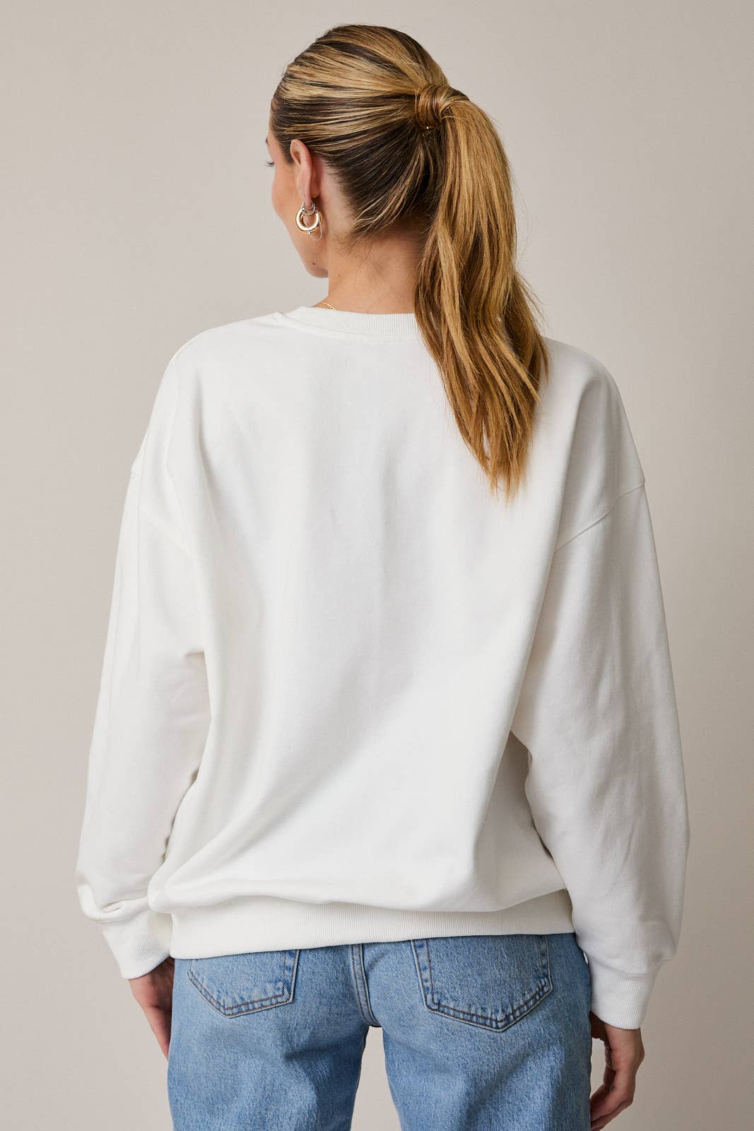 Milk and Cookies Embroidered Sweatshirt