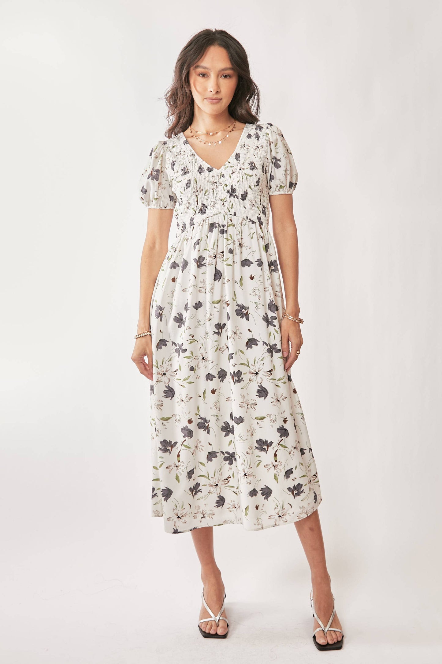 Sasha Floral Midi Dress