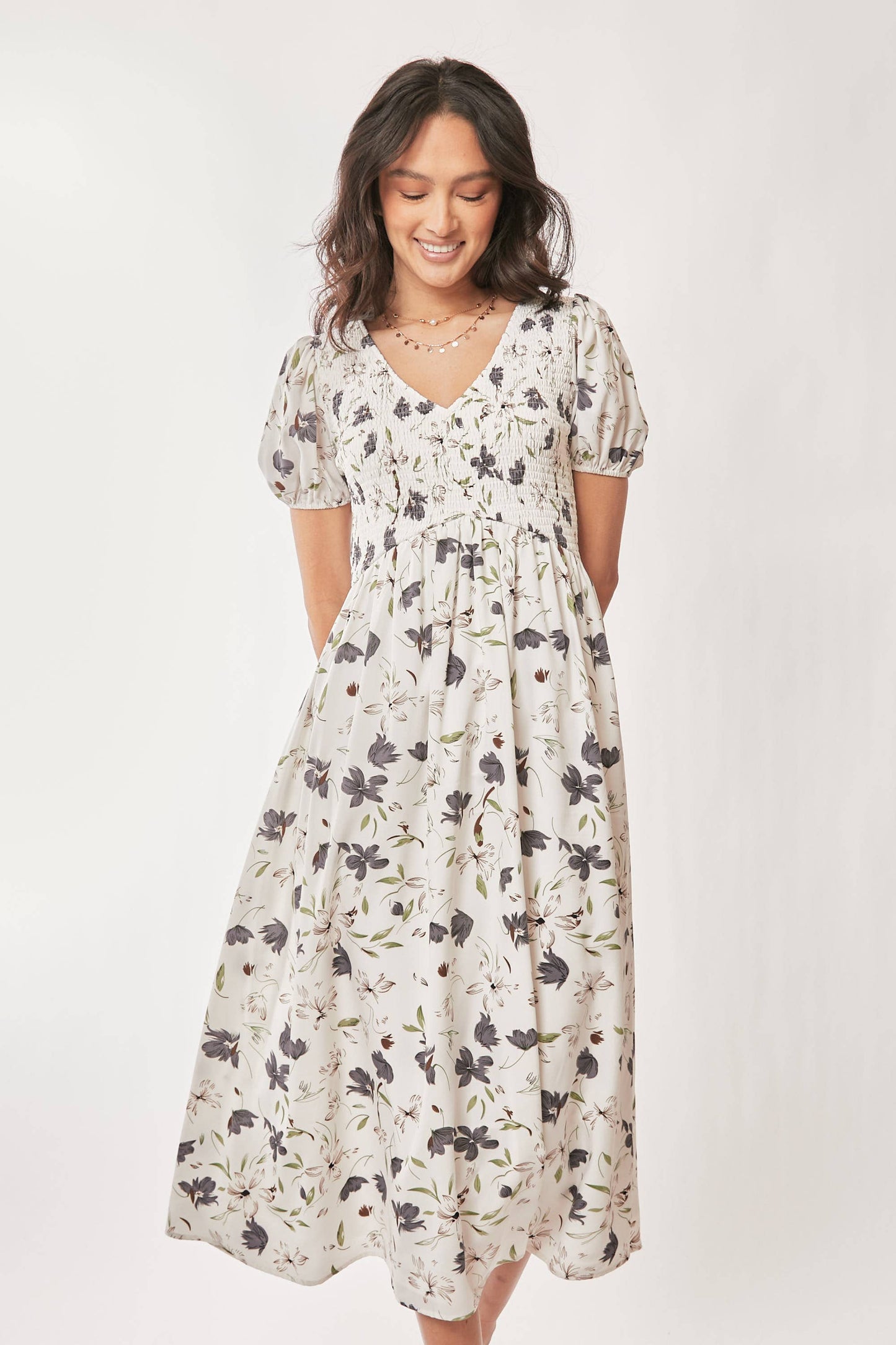 Sasha Floral Midi Dress